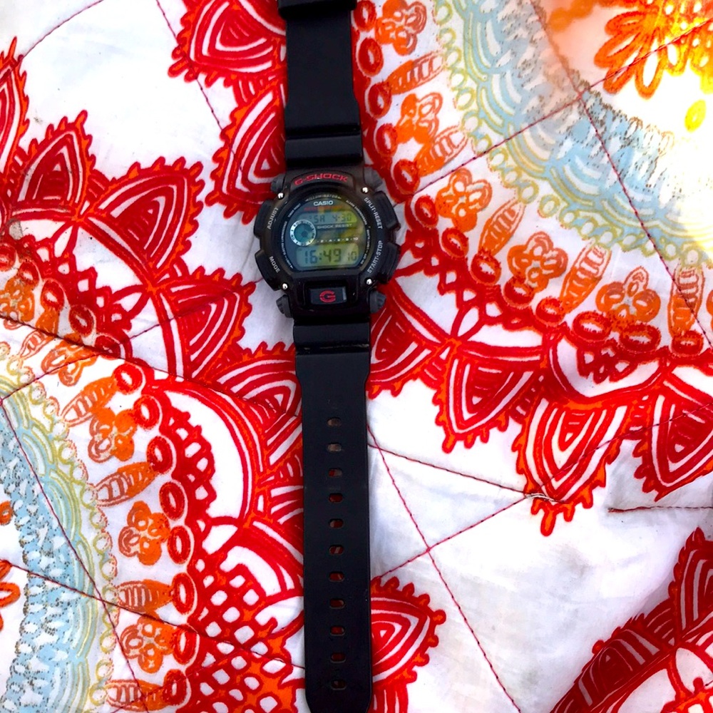 Gently used G-shock watch black and red